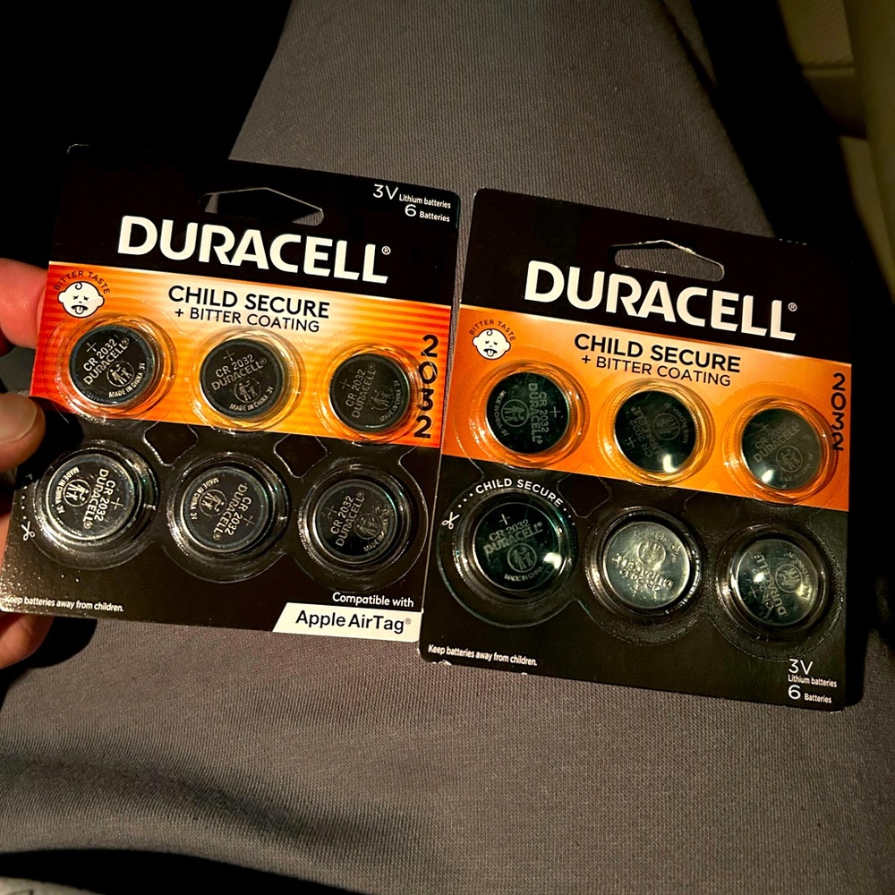2 6 packs of Duracell 2032 batteries